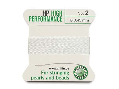 Griffin High Performance Synthetic Thread No. 2, Bianco 0,45 Mm, 2 Metri - Immagine Standard - 1
