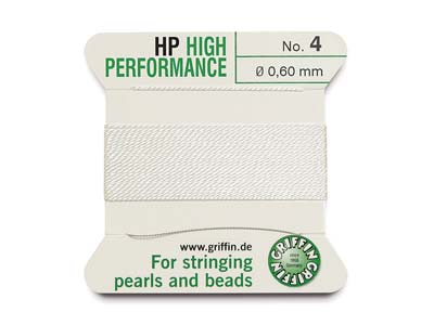 Griffin High Performance, Bead Cord, White, Size 4 - Immagine Standard - 1