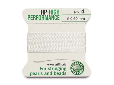 Griffin High Performance Synthetic Thread No. 4, Bianco 0,60 Mm, 2 Metri - Immagine Standard - 1