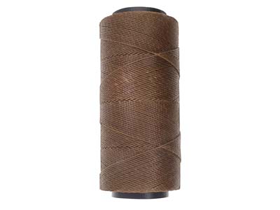 Beadsmith Knot-it Brown Brazilian Wax Cord, 144m Spool