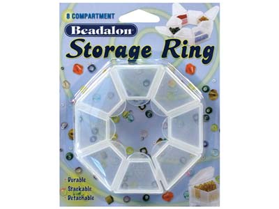 Beadalon Scatola Portaoggetti A 8 Scomparti, 10 Cm, Plastica Trasparente - Immagine Standard - 1