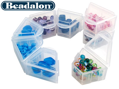 Beadalon Scatola Portaoggetti A 8 Scomparti, 10 Cm, Plastica Trasparente - Immagine Standard - 2