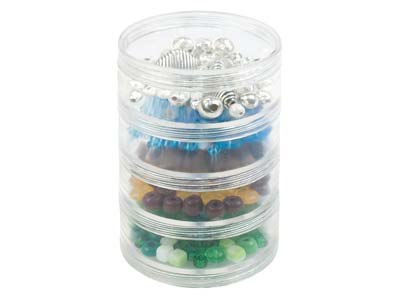 Scatole Rotonde Grandi Per Perline,6,4 Cm, Beadalon, Confezione Da 4 - Immagine Standard - 1