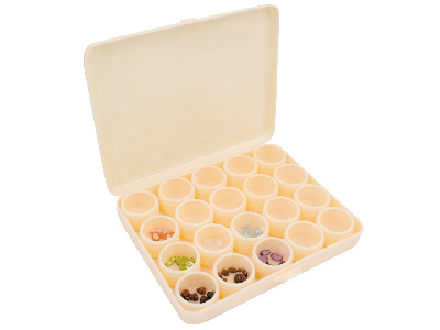 Scatola Portaoggetti 20 Scomparti, 17 X 13,8 X 2,5 Cm, Plastica