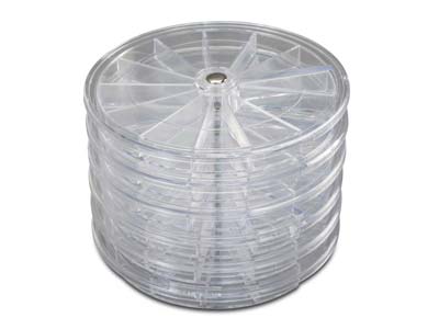 Beadsmith Keeper Spinner Stackable Round Containers Pk 6 - Immagine Standard - 2