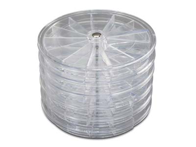 Beadsmith, Scatole Rotonde Impilabili Da 9,6 Cm, Confezione Da 6 - Immagine Standard - 2