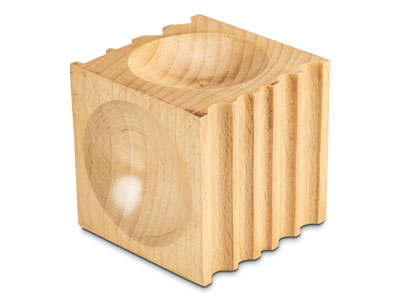 Wooden Forming And Dapping Block With Half Round, Rectanglar, Triangular & Round Concave Grooves - Immagine Standard - 2