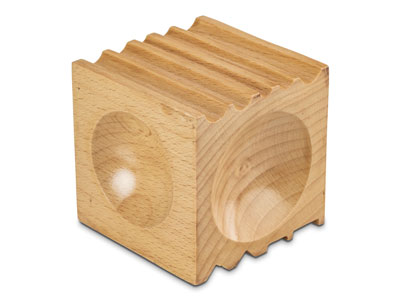 Wooden Forming And Dapping Block With Half Round, Rectanglar, Triangular & Round Concave Grooves - Immagine Standard - 3