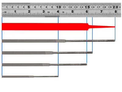 Lima Conica Semitonda N. 1566, 150 MM G00, Vallorbe - Immagine Standard - 5