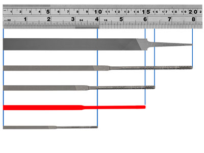 Set Assortito Di 6 Lime Hemmung Per Lucidatura Vallorbe, 140mm - Immagine Standard - 4