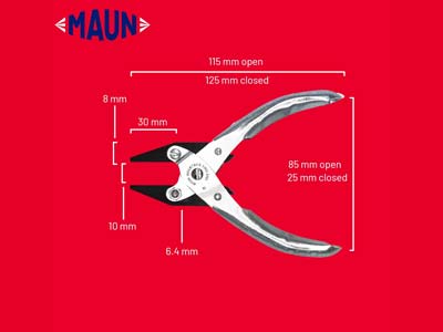 Pinza Piatta Liscio Parallelo, 125 Mm, Maun - Immagine Standard - 9