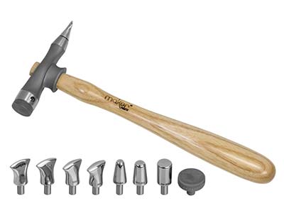 Set Di Martelli Deluxe Con 7 Punte In Metallo E Supporto, Fretz - Immagine Standard - 1