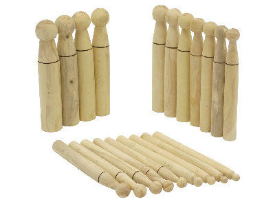 Set Di 20 Campanelle Classiche Da 6 A 25 Mm, In Legno Di Bosso - Immagine Standard - 3