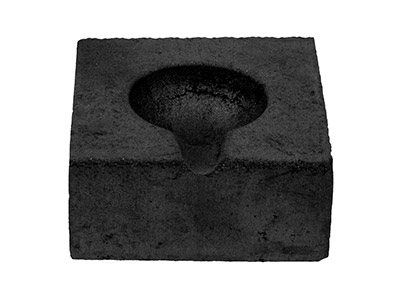 Blocco Di Carbone Compresso Con Canale Del Crogiolo, 70 X 70 MM