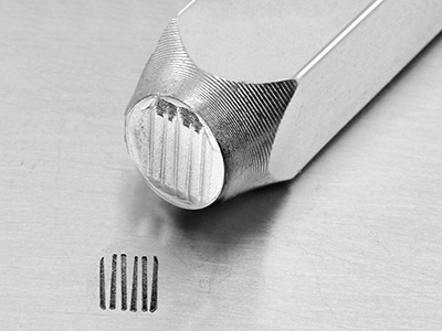 Punzone Impressart Per Texturizzare, Motivo A Strisce Verticali, 6 MM