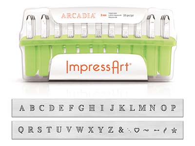 Set Di Punzoni Per Lettere Maiuscole Arcadia Impressart, 3 MM - Immagine Standard - 1