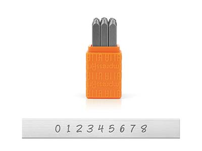 Impressart Basic Bridgette Number Stamp Set 3mm