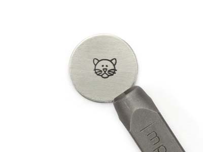 Impressart Signature Cat Face Design Stamp 6mm - Immagine Standard - 1