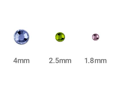 Cristalli A Fondo Piatto Impressart, Misti 1,8 Mm, 2,5 Mm, 4 Mm, 432 Pezzi, 144 Ogni Colore - Immagine Standard - 4