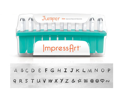 Punzoni Impressart, Juniper Alphabet Maiuscolo, 3 MM