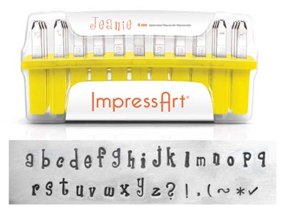 Set Di Punzoni Per Lettere Minuscole Jeanie Impressart, 4 mm - Immagine Standard - 1