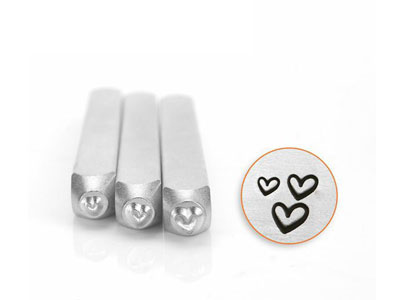 Set Di 3 Poin\ons Con Motivi Di Cuori Impressart, 1,5 - Immagine Standard - 1