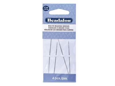 Aghi Per Lavorazione Con Perline Con Cruna Grande Beadalon, Confezione Da 4, 5,7 Cm - Immagine Standard - 1