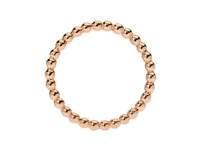 Anello Con Perline Sferiche 2 Mm, Gold Filled Rosa, Dito 51 - Immagine Standard - 3