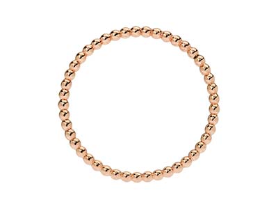 Anello Con Perline Sferiche 1,50 Mm, Gold Filled Rosa, Dito 61 - Immagine Standard - 3
