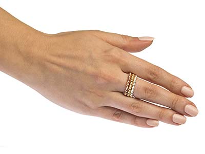 Anello Con Perline Sferiche 3 Mm, Gold Filled, Dito 54 - Immagine Standard - 5