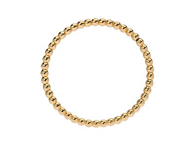 Anello Con Perline Sferiche 1,50 Mm, Gold Filled, Dito 59 - Immagine Standard - 3