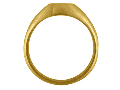 Anello Per Incastonatura Di Una Singola Pietra Ovale Di 10 X 8 MM C9, Retro Aperto E Spalletta Vuota, Marchio Di Autenticità, Misura S 61 ,  Oro Giallo Da 9 Kt - Immagine Standard - 2