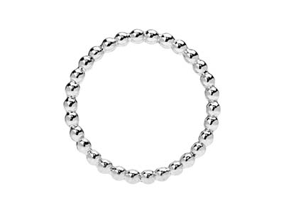 Anello Perlato Con Sfera Da 2 Mm, Argento 925, Dito 50 - Immagine Standard - 3