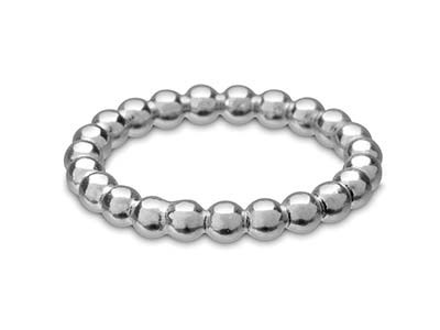 Anello Perlato Con Sfera Da 3 Mm, Argento 925, Dito 50 - Immagine Standard - 1