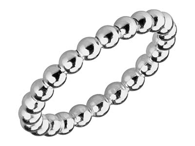 Anello Con Perlina Da 3 Mm, Argento925, Misura Italiana Corrispondent E A 55 - Immagine Standard - 2