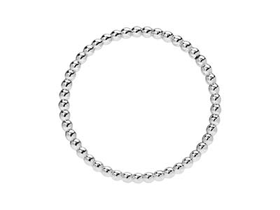 Anello Con Perline Perla 1,50 Mm, Argento 925, Dito 50 - Immagine Standard - 3