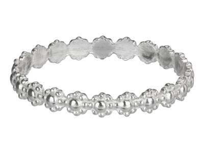 Anello Con Motivo Floreale Fantasia3 Mm, Argento 925, Dito 50 - Immagine Standard - 1