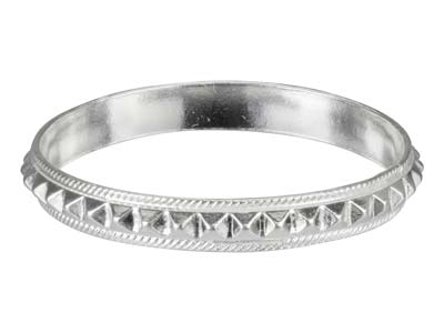 Anello Motivo Piramidale 3 Mm, Argento 925, Dito 52