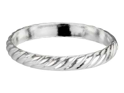 Anello Con Motivo A Spirale 3 Mm, Argento 925, Dito 50