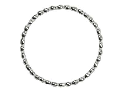 Anello Modello Di Perle Piatte 1,50mm, Argento 925, Misura Dell'anell O 50 - Immagine Standard - 2