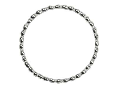 St Sil Flat Beaded Ring 1.5mm Size K - Immagine Standard - 2