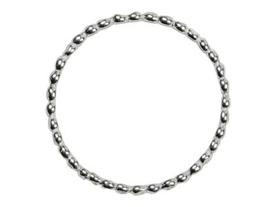Anello A Fascia Motivo Di Perle Piatte 1,50 Mm, Argento 925, Dito 53 - Immagine Standard - 2
