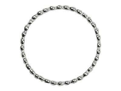 Anello Motivo Di Perle Piatte 1,50 Mm, Argento 925, Dito 55 - Immagine Standard - 2