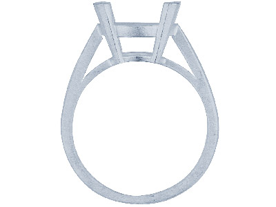 Anello Con Montatura A 4 Griffe Perpietra 12 X 10 Mm, Argento 925, Di To 52/53 53 ,  Argento 925 - Immagine Standard - 2