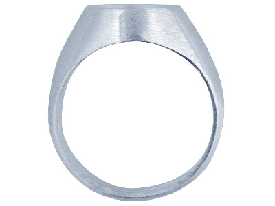 Anello Con Sigillo Da Incastonare Per Pietra Ovale 12 X 10 Mm, Argento925, Dito 59 Vuote, Marchio Di Autenticità, Misura Q 58 , Argento 925