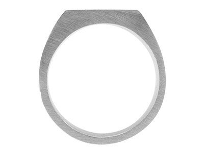 Anello Per L'incisione Di Iniziali Rettangolare G16, Marchio Di Autenticità, Testa 17,5 X 12 X 5 Mm, Misura R 59 ,  Argento 925 - Immagine Standard - 2