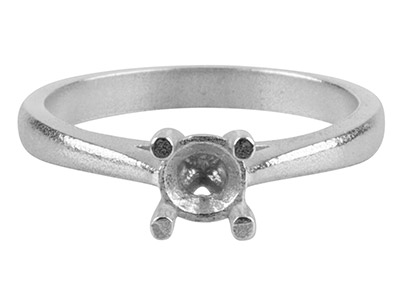 Solitario 4 Griffe Per Pietra Da 5 Mm, Argento 925, Dito 5254 Argento 925