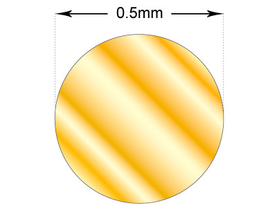 Filo A Sezione Tonda Df, 0,5 Mm, Oro Giallo Da 9 Kt, 100% Oro Riciclato - Immagine Standard - 2
