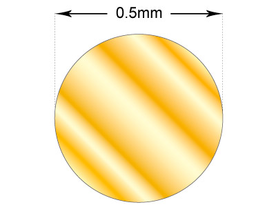 Filo Tondo Ricotto In Oro Giallo 9k, 0,50 MM - Immagine Standard - 2