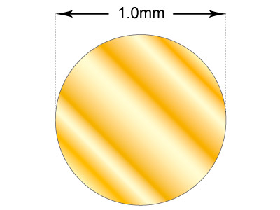 Filo A Sezione Tonda Df, 1 Mm, Oro Giallo Da 9 Kt, 100% Oro Riciclato - Immagine Standard - 2